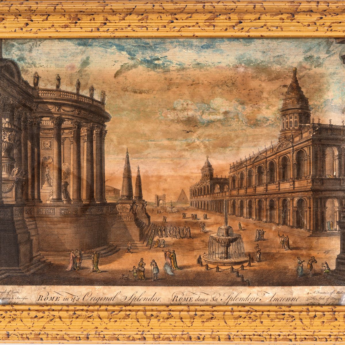 A) Veduta di Santa Maria Maggiore B) Veduta Ottica di Roma nel Suo Splendore Originale