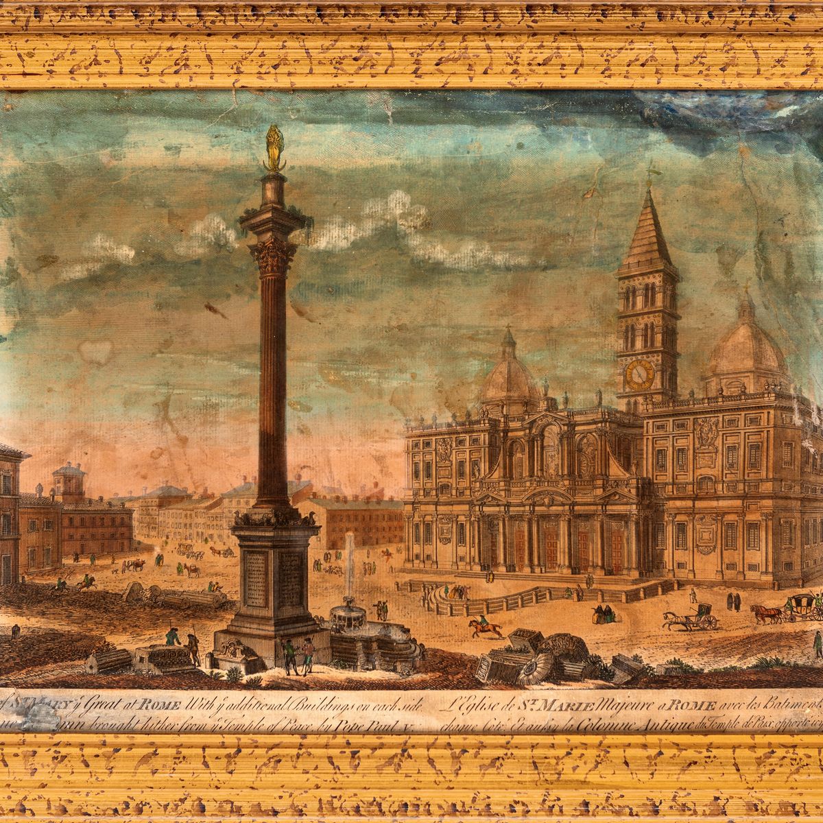 A) Veduta di Santa Maria Maggiore B) Veduta Ottica di Roma nel Suo Splendore Originale