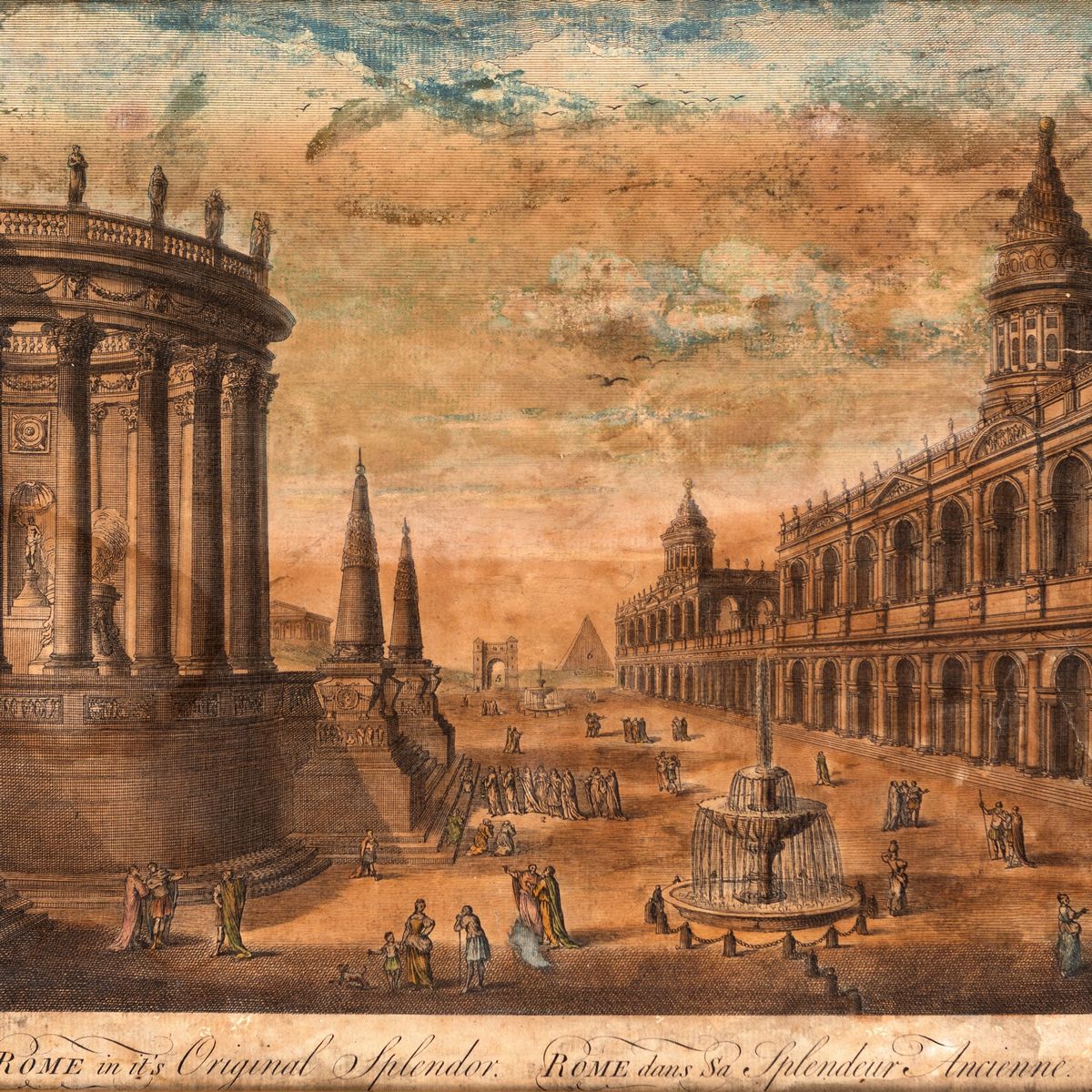A) Veduta di Santa Maria Maggiore B) Veduta Ottica di Roma nel Suo Splendore Originale