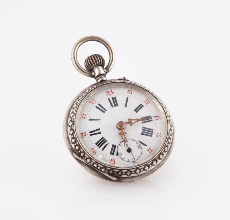 Anonimo - Orologio da Tasca Remontoir da Uomo in Metallo Argentato