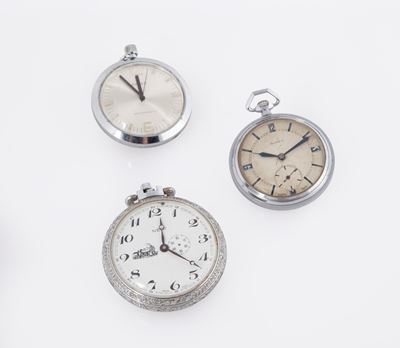 Alpes - Orologio da Tasca da Uomo a Carica Remontoir in Metallo Cromato Anni '30/'40