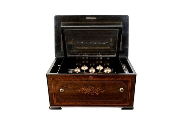 RARA SCATOLA CARILLON REALIZZATA DA PAILLARD VAUCHER FILS SVIZZERA, CIRCA 1880