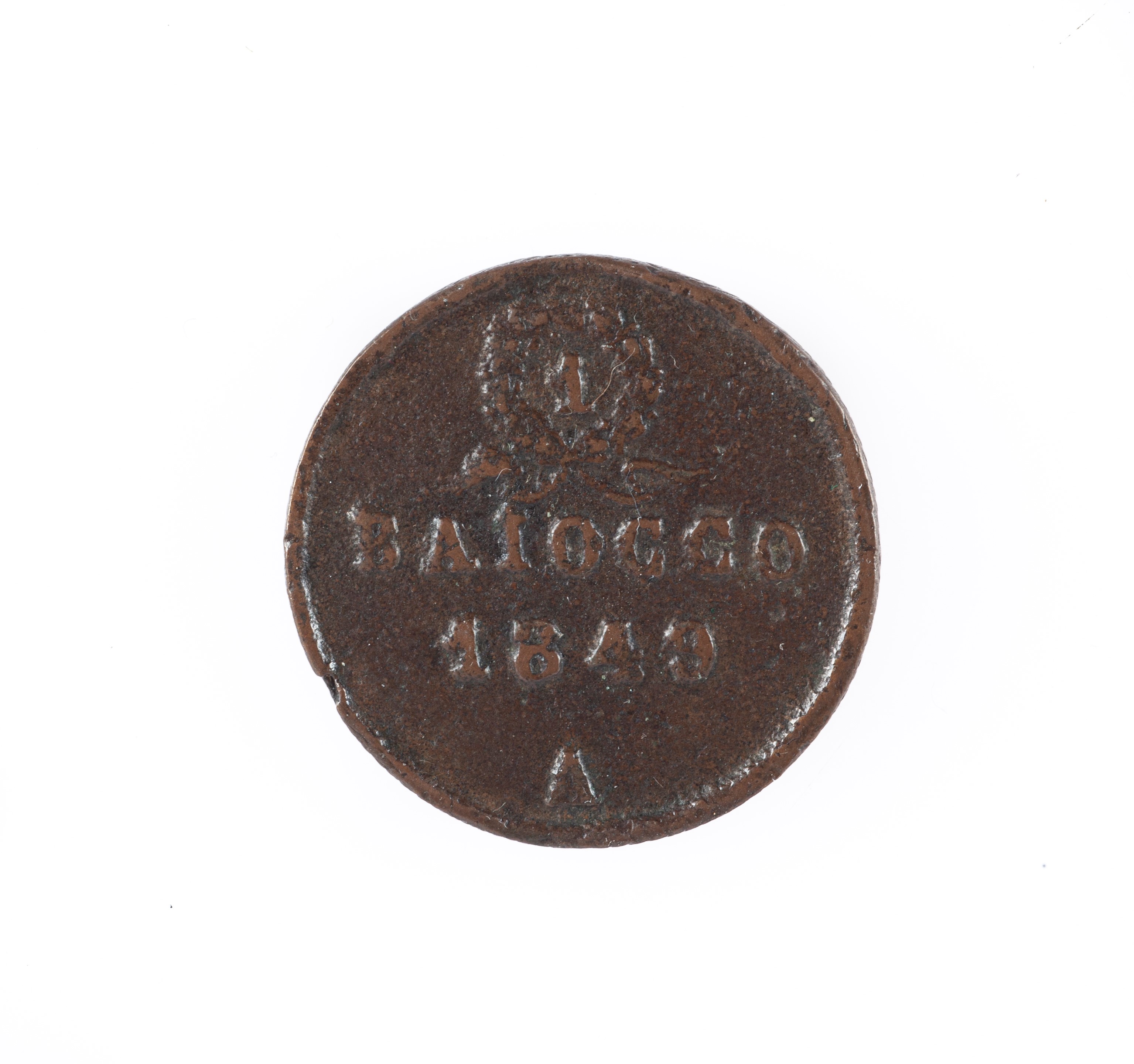 1 Bajocco 1849 Ancona Seconda Repubblica Romana