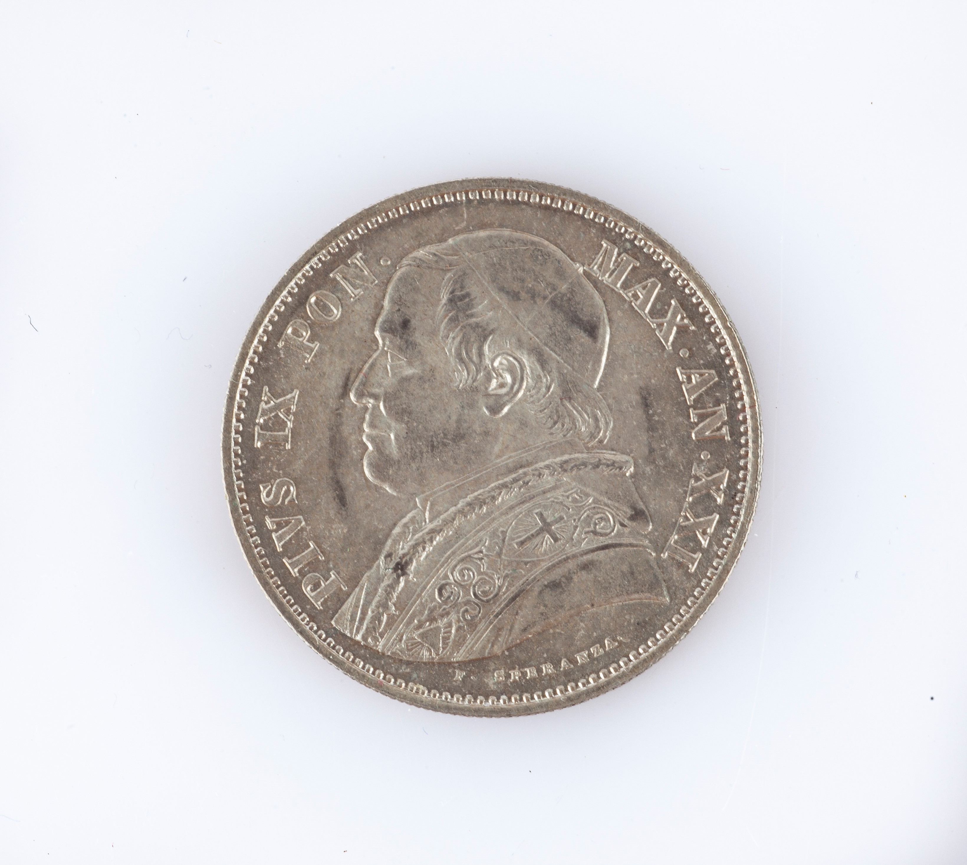 2 1/2 Lire a.XXI 1867 Roma Pio IX (1846-1878) Stato Pontificio