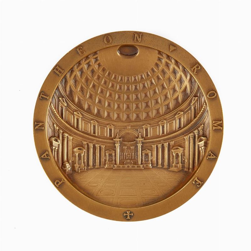 Medaglia di Bronzo Dell'ipsz Raffigurante il Pantheon di Roma