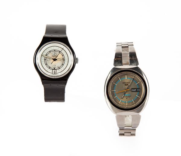 Seiko 5 Sports 6119 8450 Nr 180487 - Orologio da polso automatico da uomo in acciaio con datario. 21 Rubini. Bracciale Seiko originale. Water Resistant 70 metri.