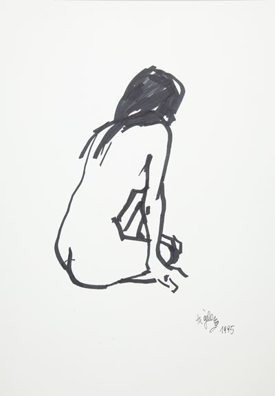 Nudo di Donna Seduta di Schiena
