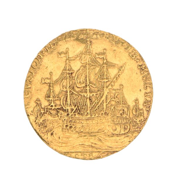Osella in oro da 4 zecchini, Alvise Mocenigo, anno V, Venezia