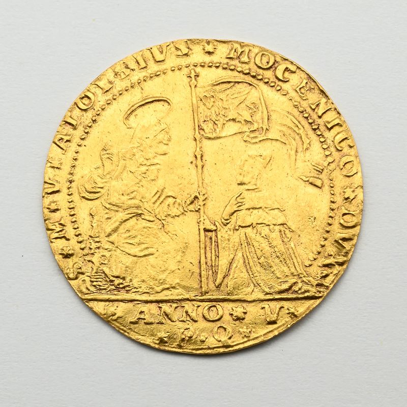 Osella in Oro da 4 Zecchini, Alvise Mocenigo, Anno V, Venezia