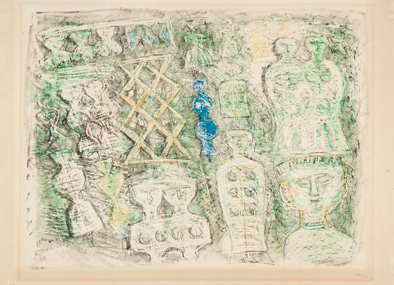 Massimo Campigli - Donne su Fondo Verde
