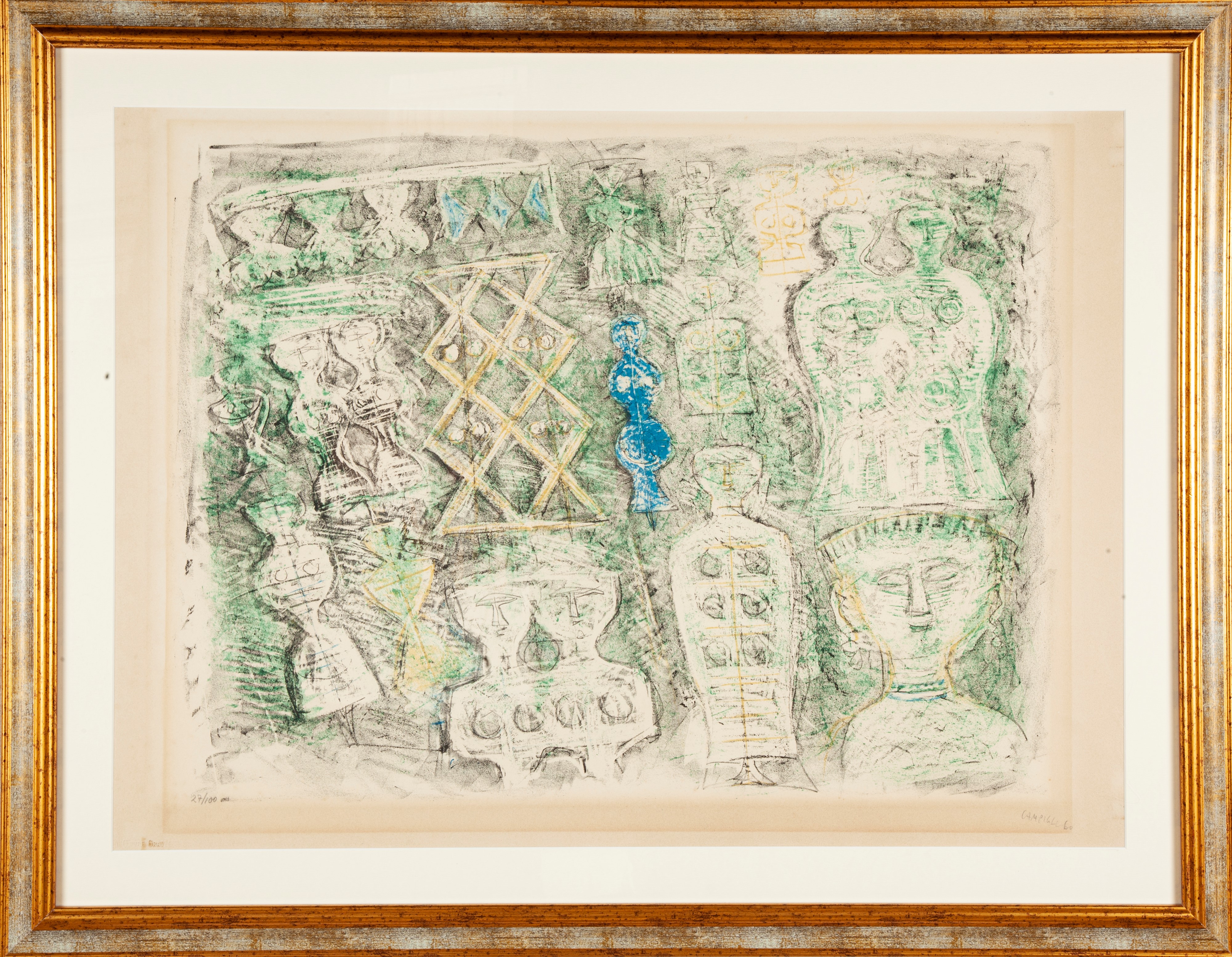 Massimo Campigli - Donne su Fondo Verde