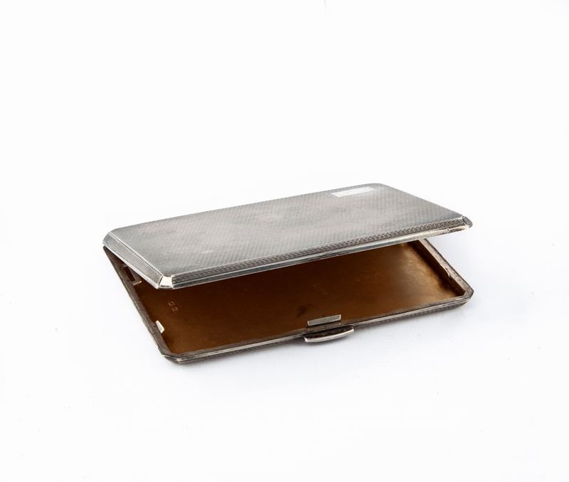 Portasigarette in Argento Birmingham 1947, Argentieri E. J. Trevitt & Sons