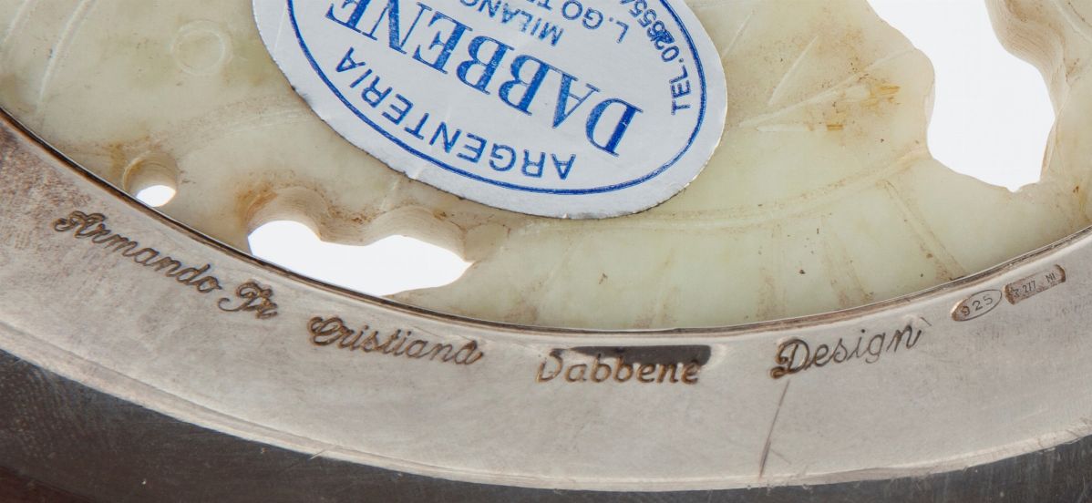 Ciotola in Argento Sterling e Giada Traforata, Armando e Cristina Dabbene, Milano, Anni Settanta