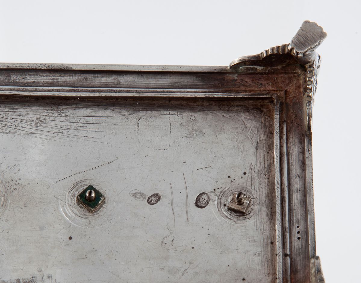 Saliera a Due Vaschette in Argento 950, Parigi 1798, Argentiere Philippe Jean Baptiste Houges