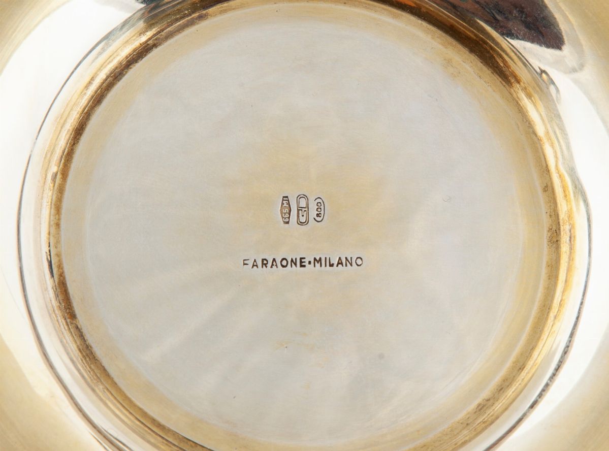 Coppia di Formaggere in Argento Dorato, Faraone Milano, Anni Cinquanta