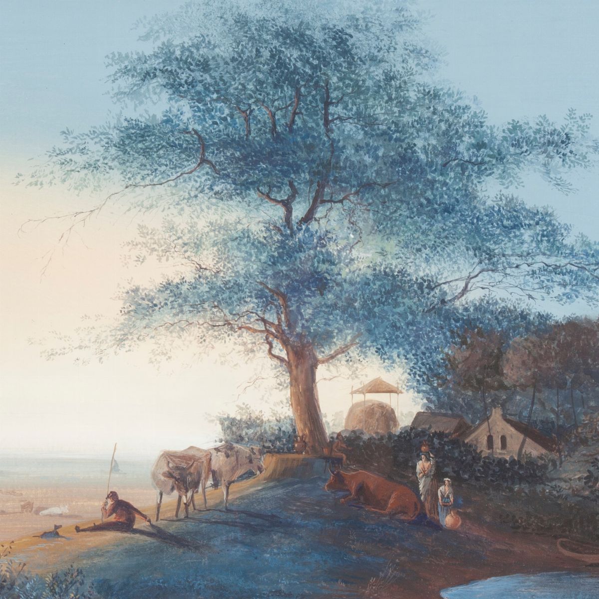 Pittore del XIX Secolo - Paesaggio Bucolico