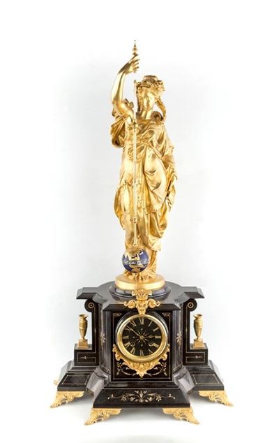 Grande Orologio con Pendolo Conico, Attribuito a Henri-eugÈne-adrien Farcot, Circa 1870
