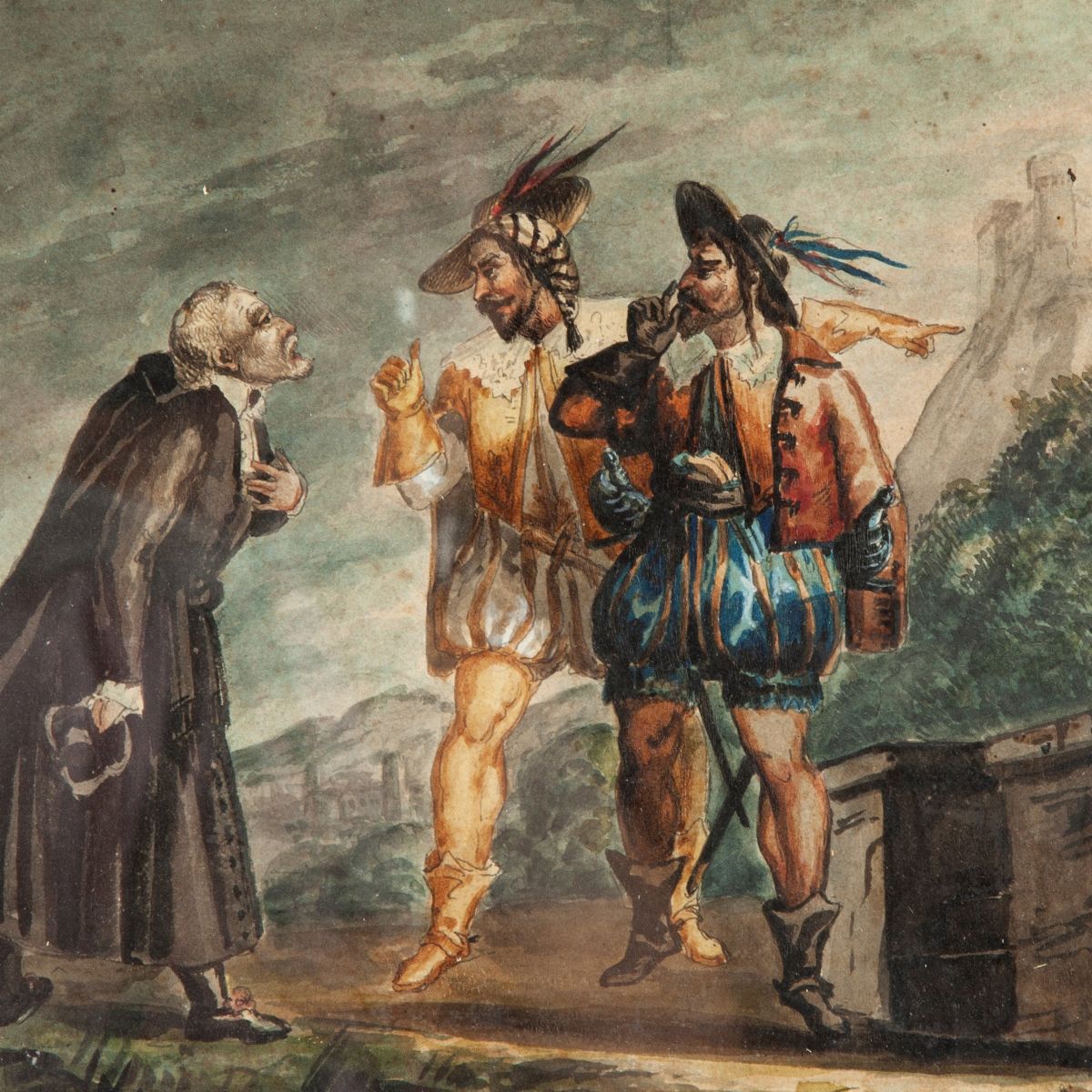 Fabrizio Sevesi - A) Don Abbondio Sorpreso da i Bravi di Don Rodrigo B) Don Rodrigo Si Reca al Ca...