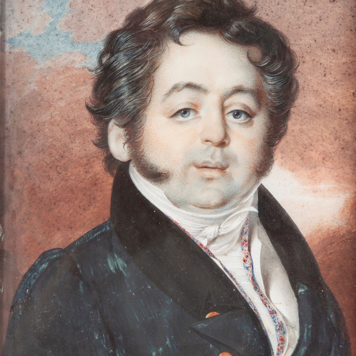 Pittore della Fine del XVIII Secolo - Piccolo Ritratto di Gentiluomo (nicola Lorenzini)