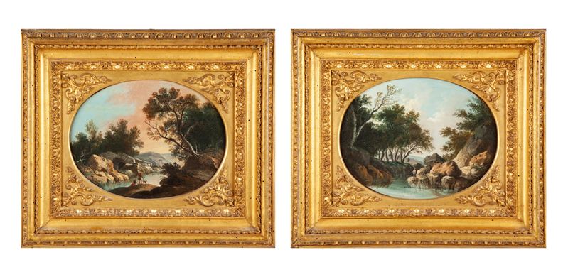 Louis Philippe Crepin - Paesaggi Fluviali Animati da Pescatori