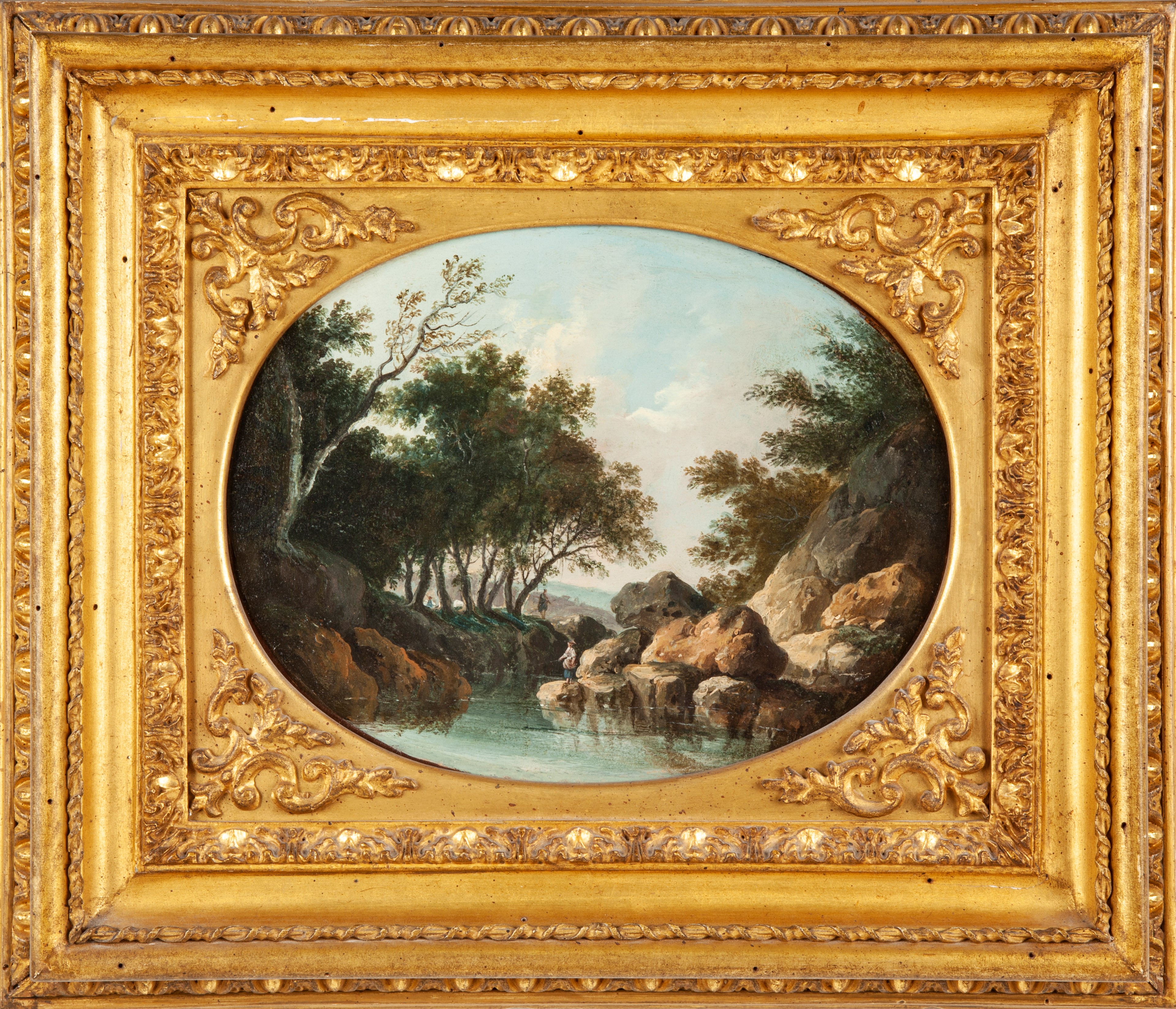 Louis Philippe Crepin - Paesaggi Fluviali Animati da Pescatori