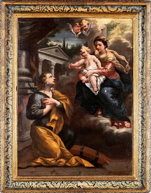 Pietro Paolo Ubaldini (attribuito) - Madonna col Bambino e Santa Caterina