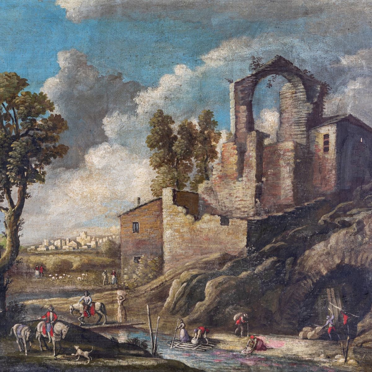 Pittore del XVIII Secolo - Veduta Campestre