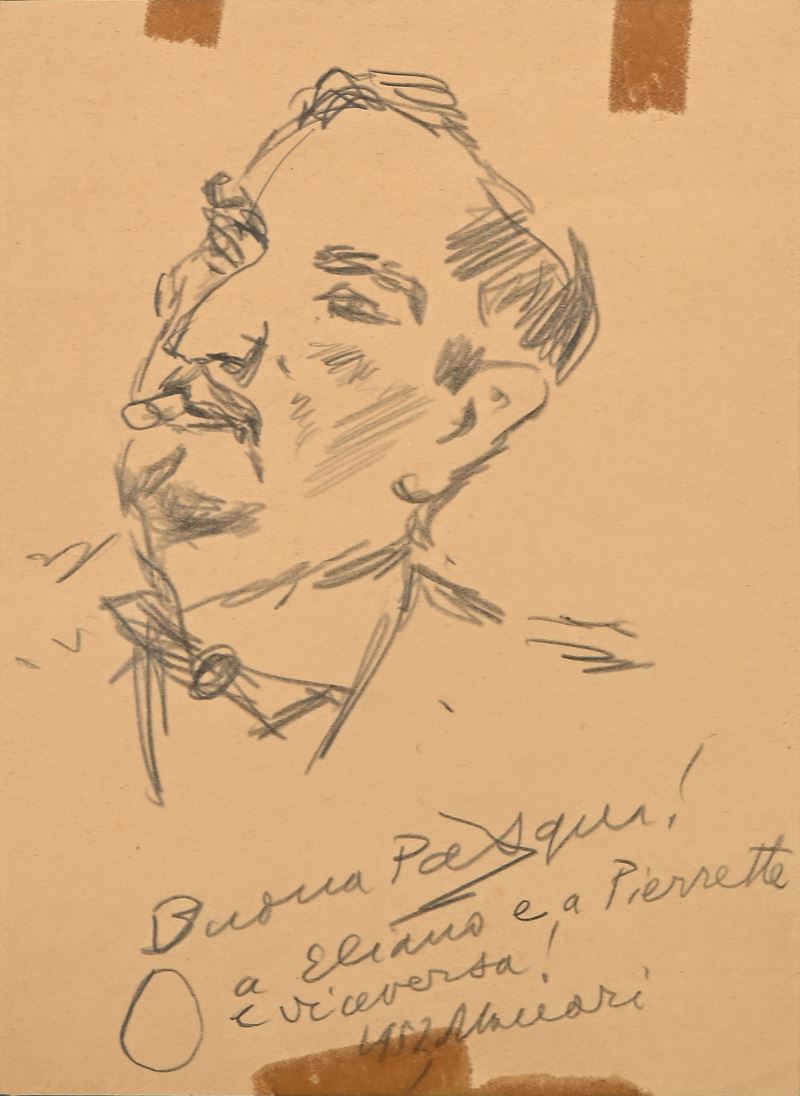 Mino Maccari - Ritratto di Uomo con Sigaro