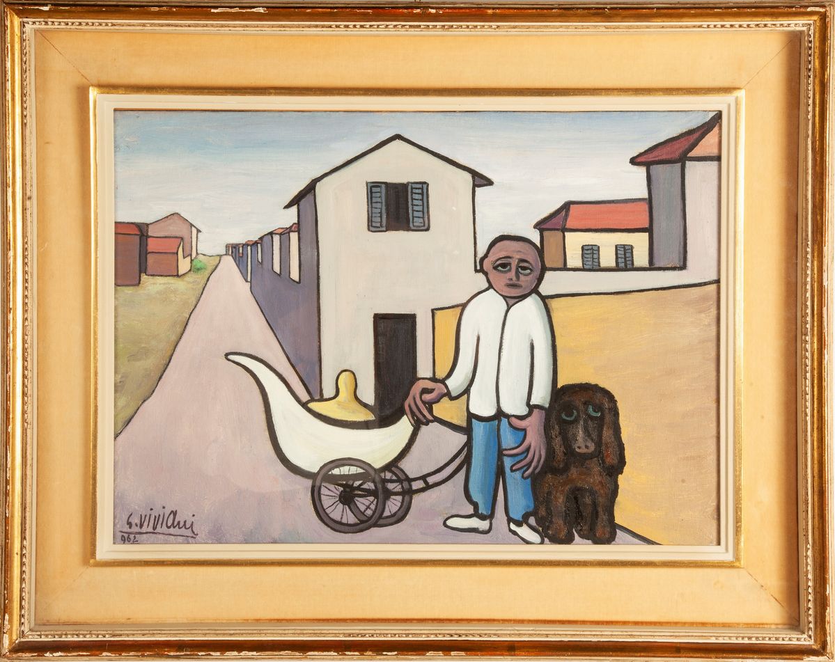 Giuseppe Viviani - Gelataio con Cane
