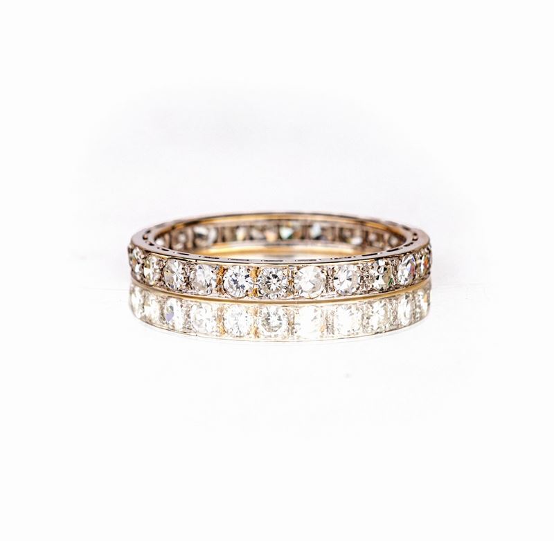 Anello Riviera a Giro in Oro e Brillanti