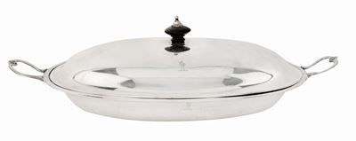 Legumiera Ovale in Argento 925/1000 con Coperchio, Londra 1775, Argentiere Charles Wrigh (attivo ...