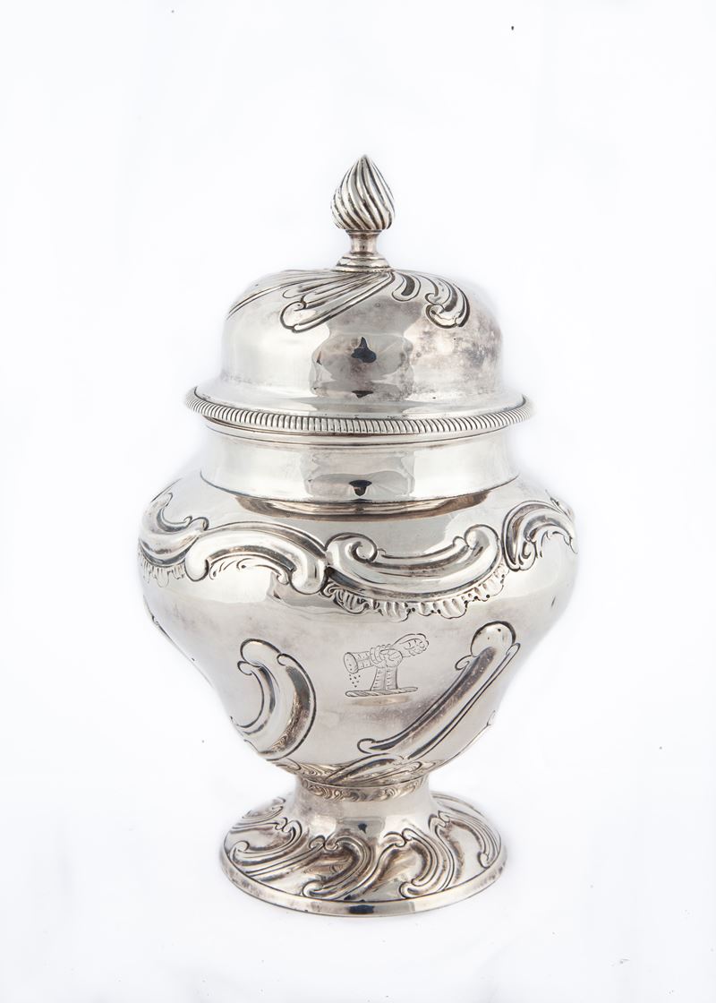 Scatola Porta Tè Giorgio II, Londra 1758, Argentiere Thos Powel