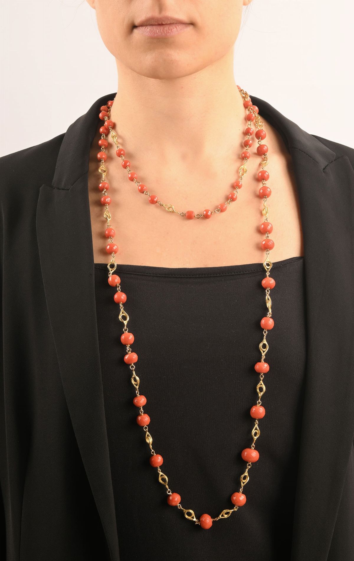 Collana in Oro e Corallo