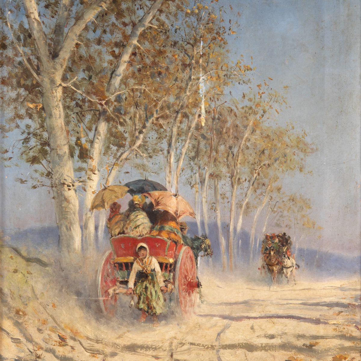Francesco Mancini, Pittore del XIX Secolo - Gita in Carrozzella