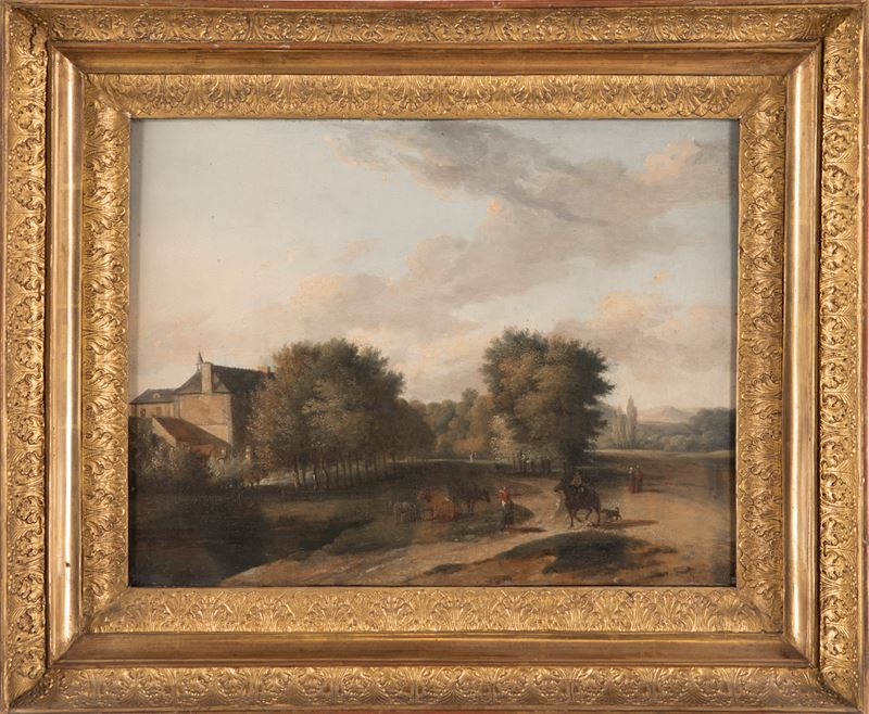 Scuola Francese del XIX Secolo - Veduta di Pau De Saint Martin