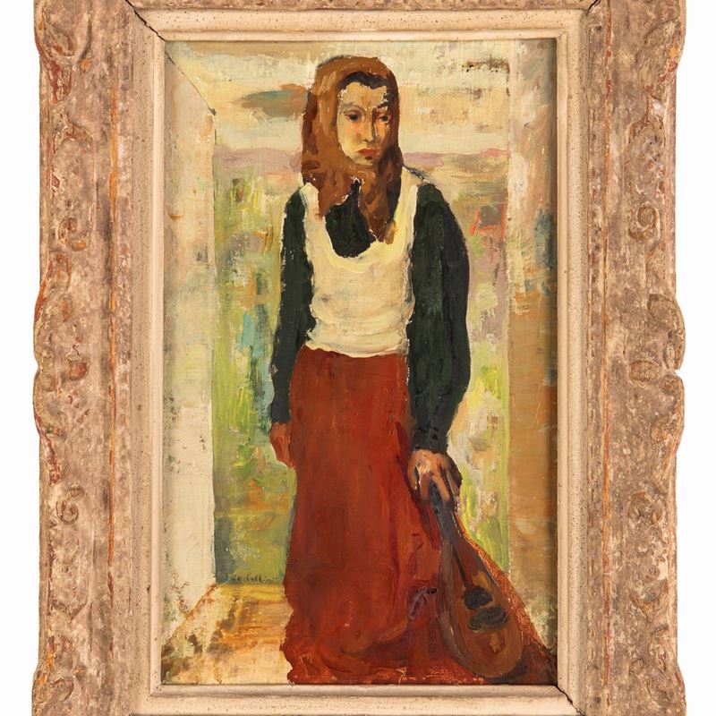 Luigi Corbellini - Donna con Mandolino