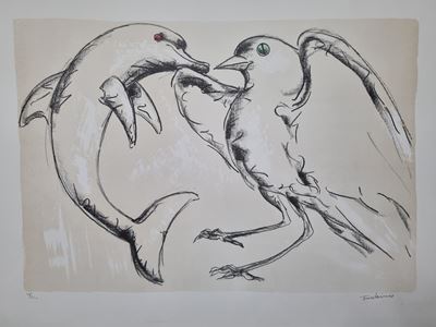 Litografia per il Teatro di Roma Entro Cartellina Originale Rigida