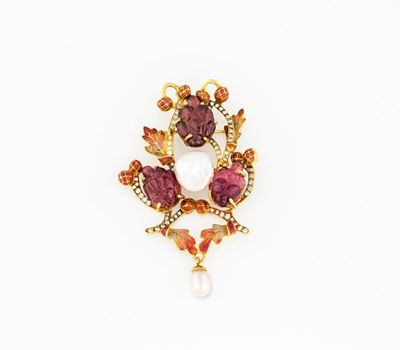 Grande Spilla in Oro con Rubellite