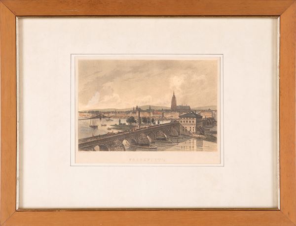 Anonimo del XIX secolo - Veduta di Francoforte