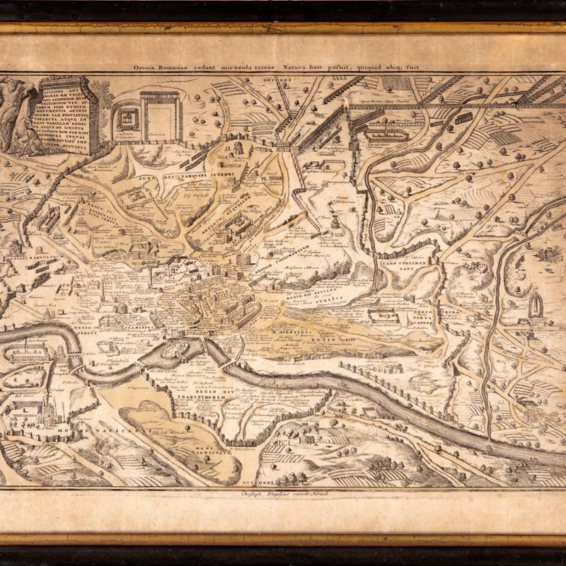Johann Christoph Weigel il Vecchio - Mappa di Roma con gli Edifici Più Importanti della Città