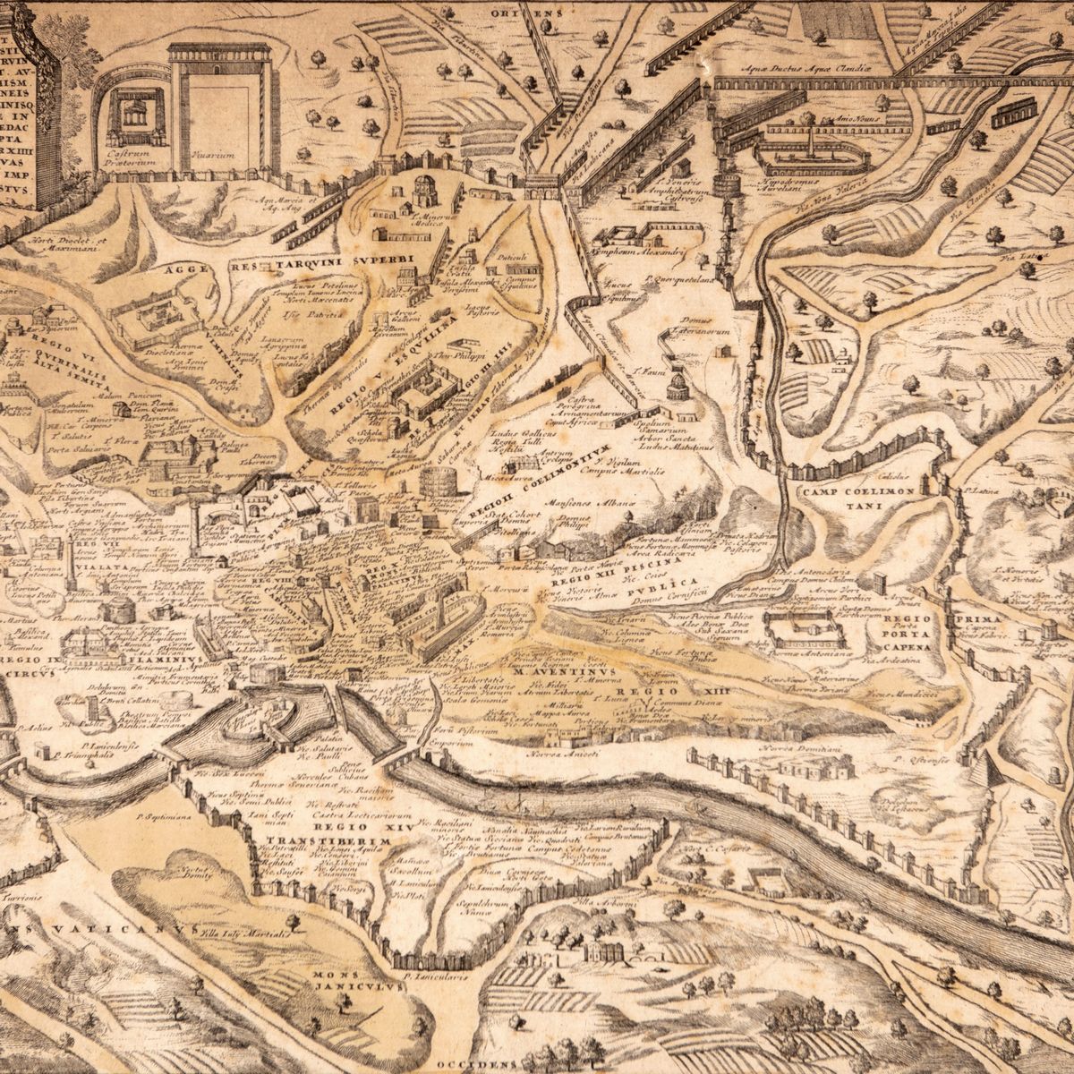 Johann Christoph Weigel il Vecchio - Mappa di Roma con gli Edifici Più Importanti della Città
