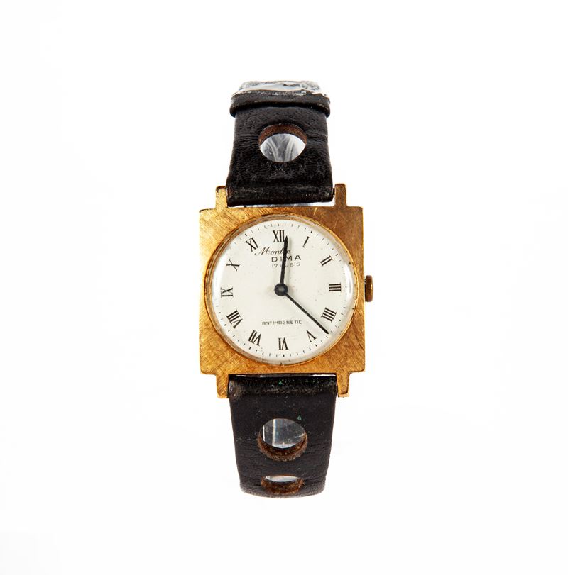 Dima - Orologio da Polso da Donna a Carica Meccanica in Oro 750/00. Movimento Antimagnetic 17 Rub...