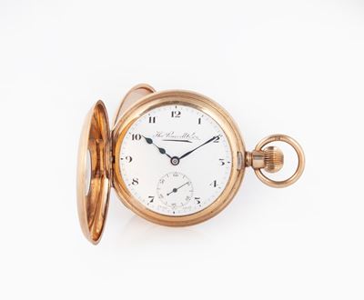 Thos. Russel & Son Liverpool - Orologio da Tasca da Uomo Occhio di Bue in Metallo Dorato. Cassa E...