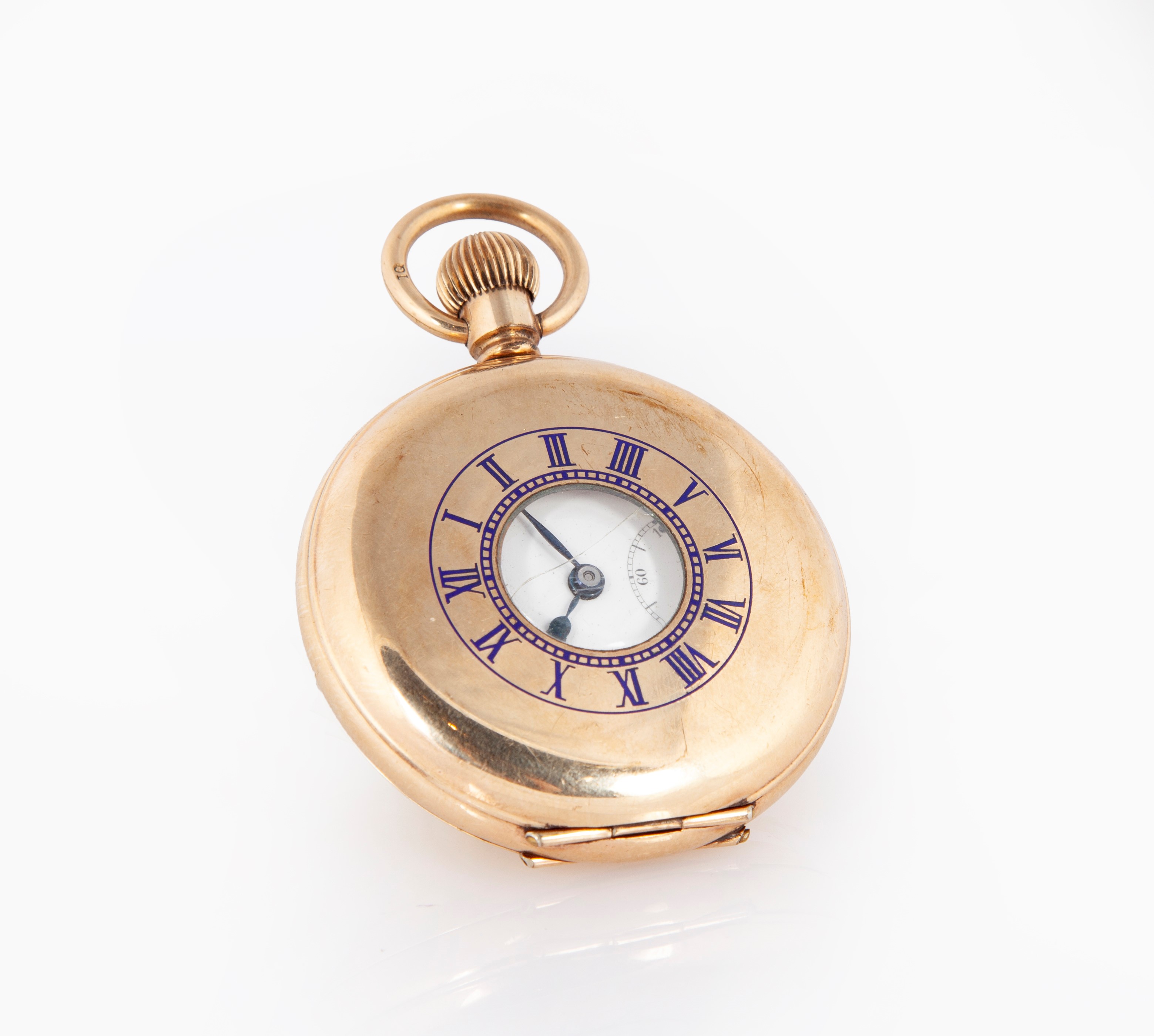 Thos. Russel & Son Liverpool - Orologio da Tasca da Uomo Occhio di Bue in Metallo Dorato. Cassa E...