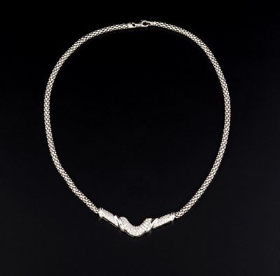 Collana in Oro Bianco con Brillanti