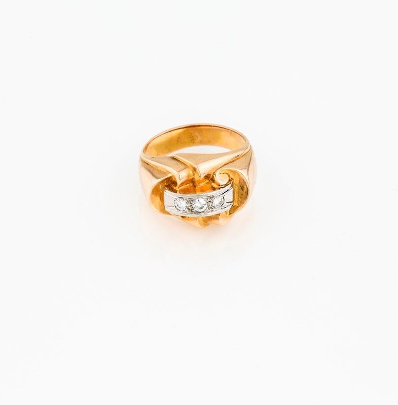 Anello Oro Giallo Anni '40
