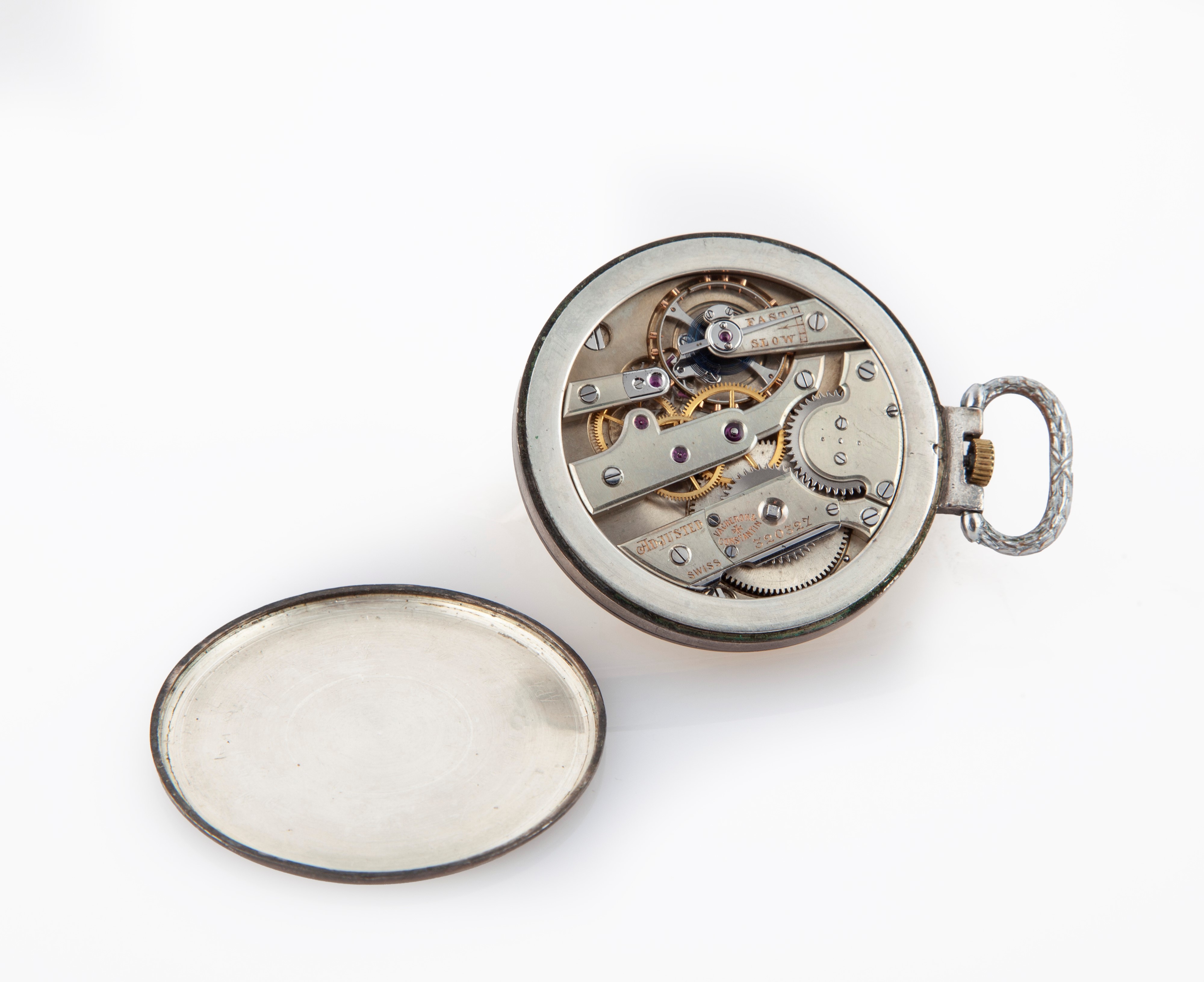 Vacheron & Constantin - Meccanismo D'orologio da Tasca Remontoir Reincassato in Cassa di Metallo ...