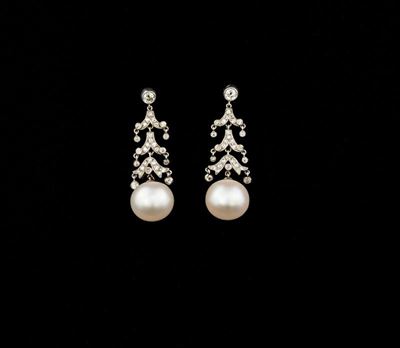Orecchini in Platino e Perle