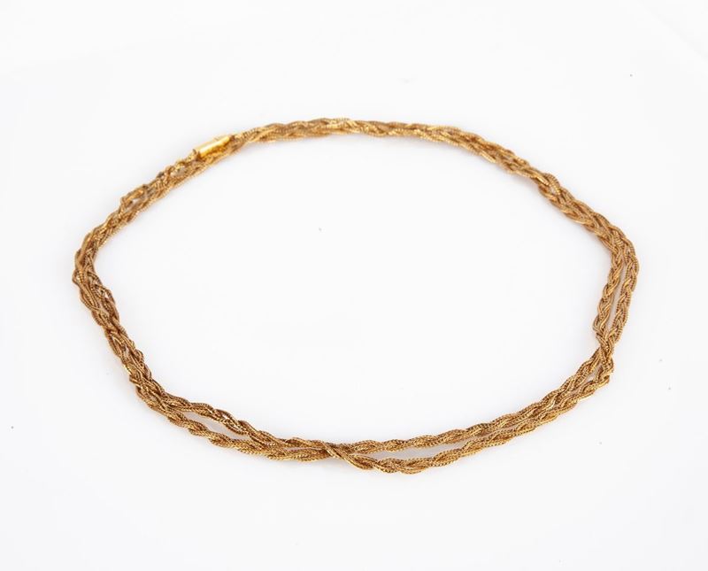 Catena in Oro a Maglia Intrecciata