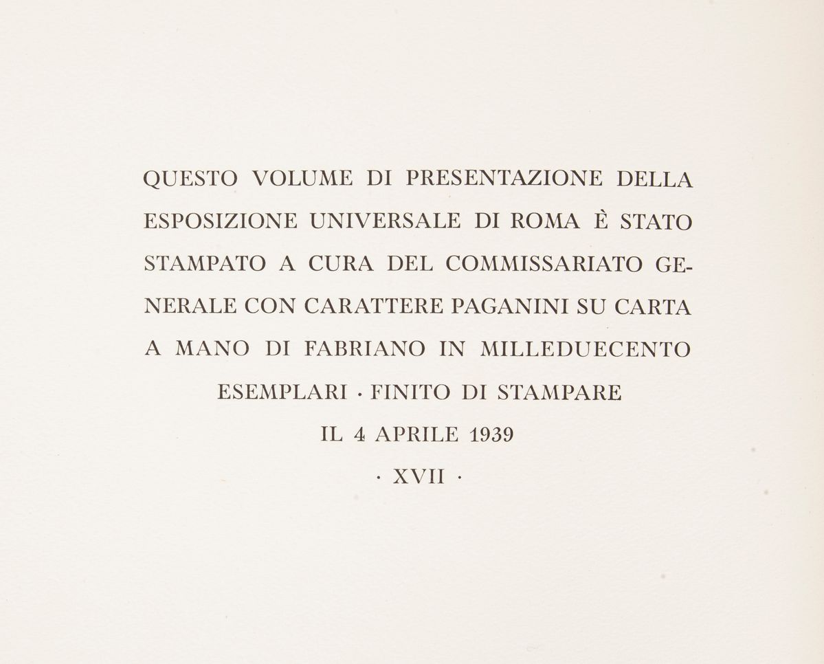 Esposizione Universale di Roma MCMXLII XX E.f.
